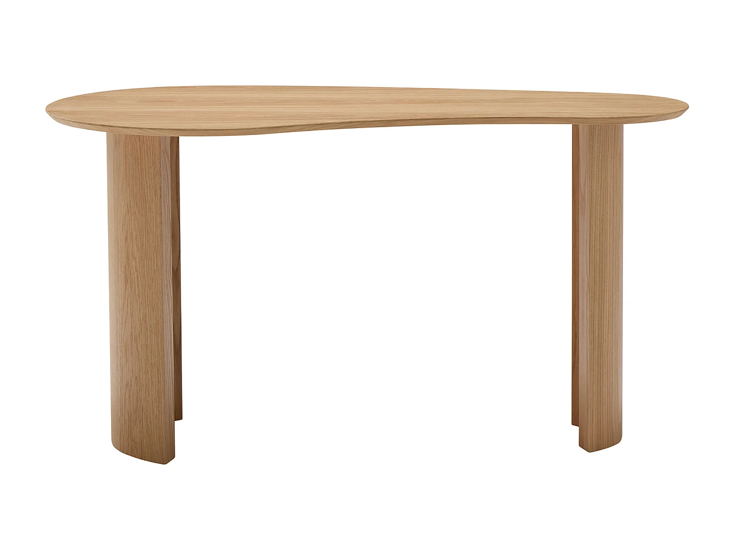 Bureau arrondi placage frêne – Coloris : Naturel clair – ALVARYS