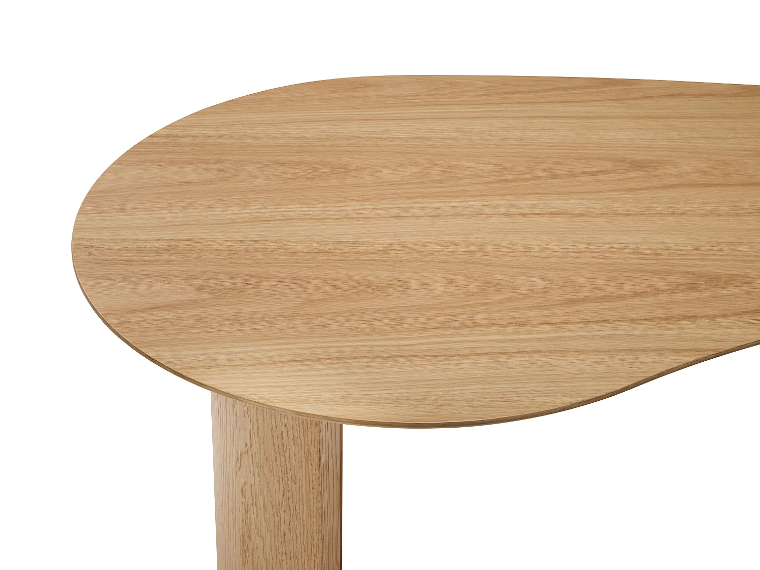 Bureau arrondi placage frêne – Coloris : Naturel clair – ALVARYS