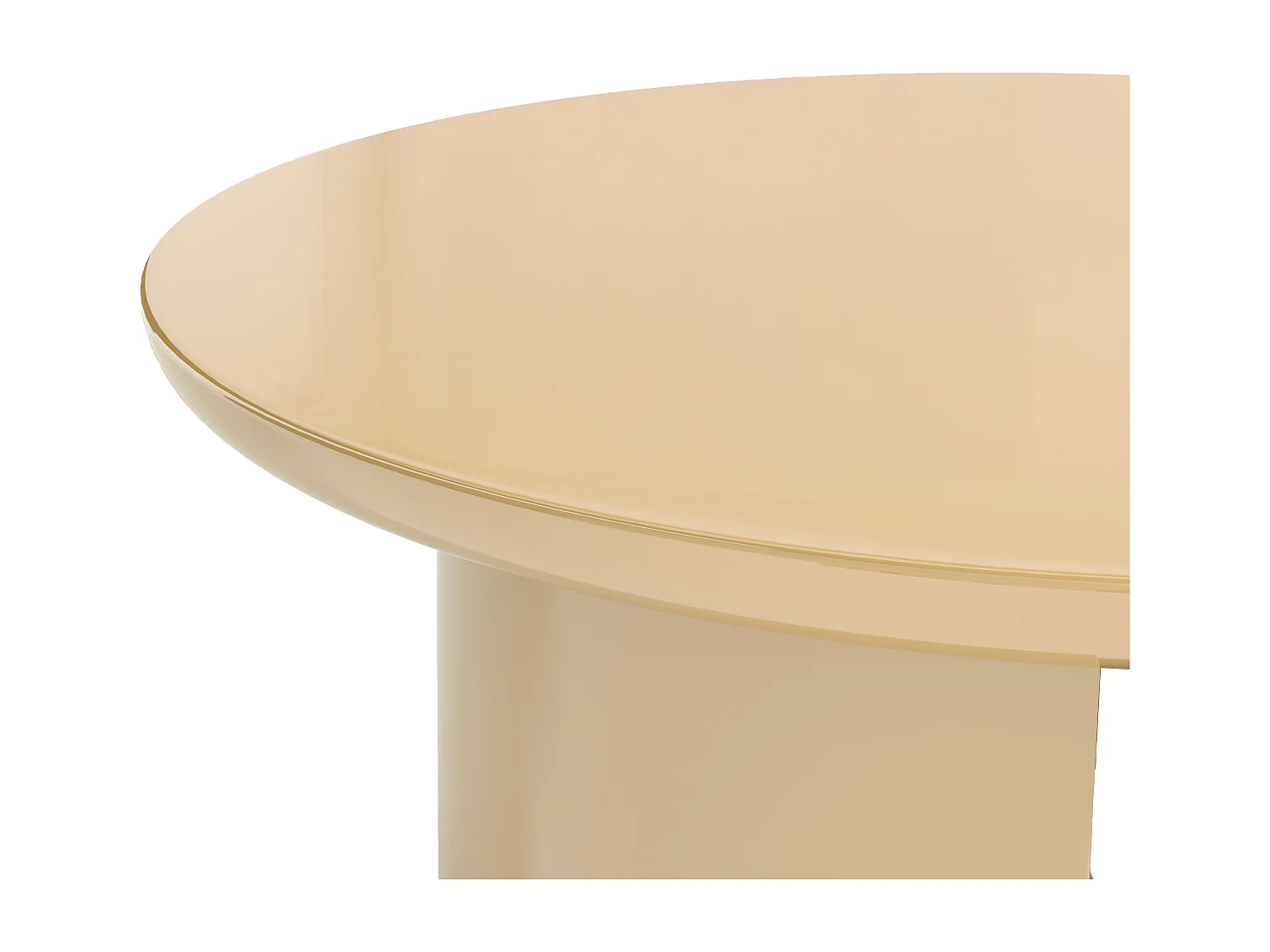 Lot de 2 tables basses en MDF - Beige et rouge laqué - DERLALI