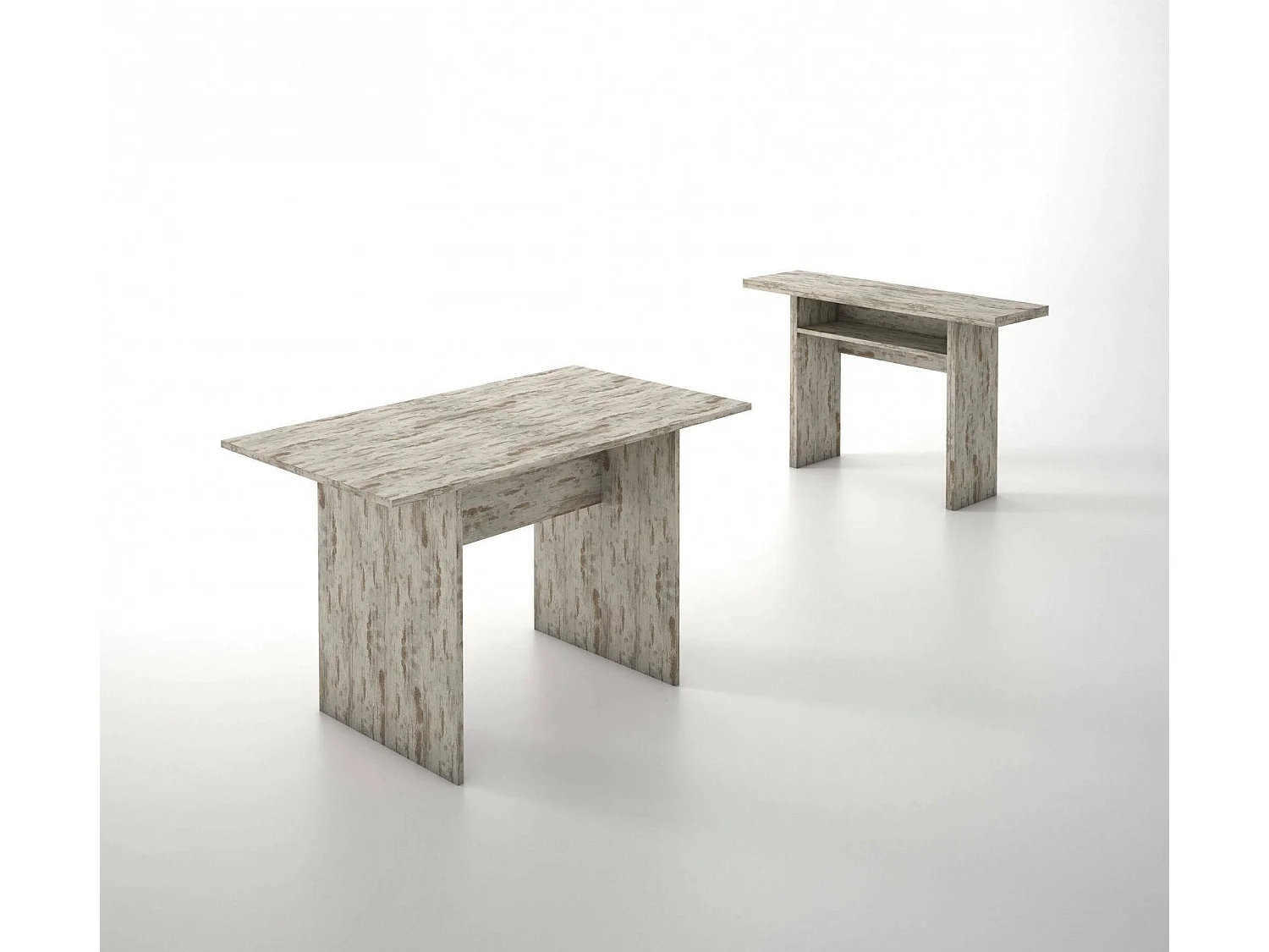 Consola extensível Dwales, Mesa de jantar com abertura para livro, Consola multiuso extensível, 100% Fabricado em Itália, 120x70h75 cm, Vintage