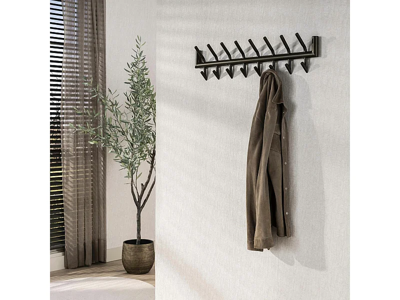 Portemanteau mural 16 crochets métal finition bronze RALF