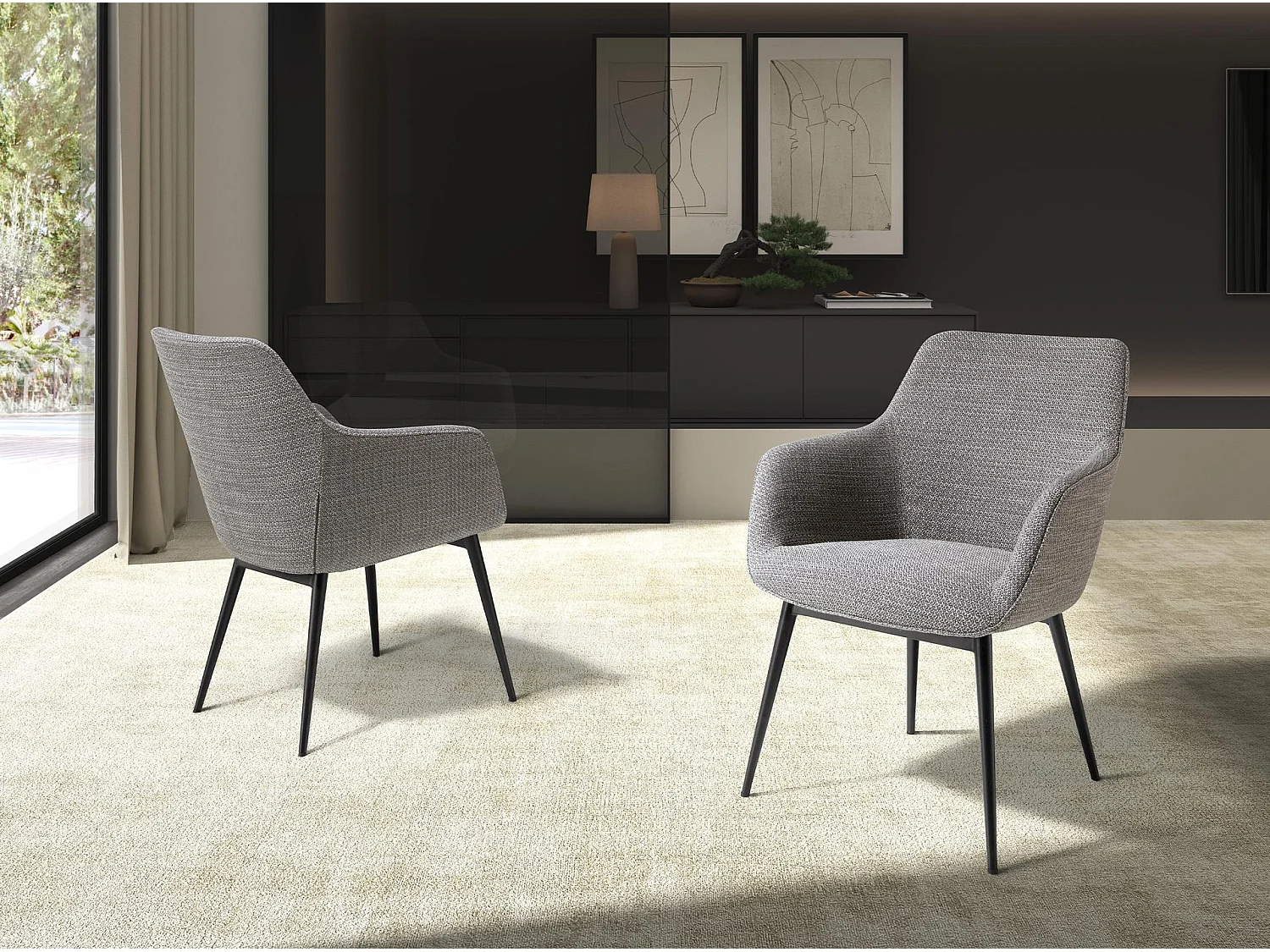 Grey fabric chair 4222 ANGEL CERDA