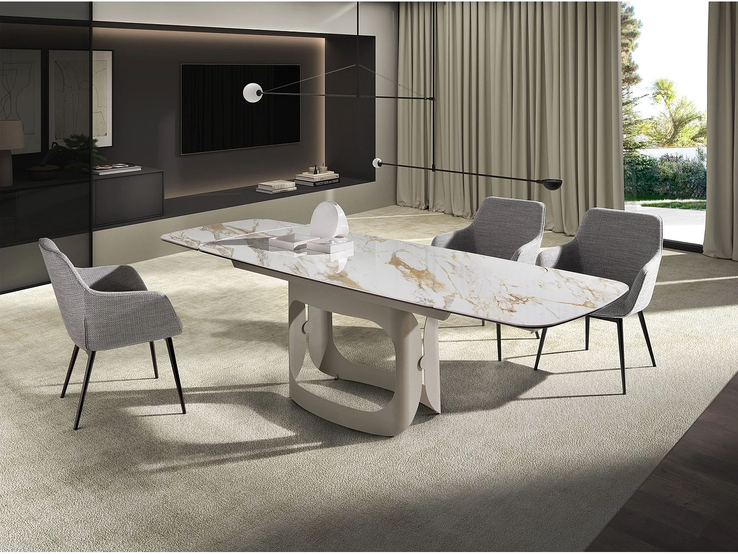 Grey fabric chair 4222 ANGEL CERDA