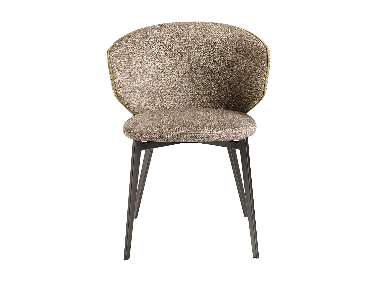 Stoel van gemarmerde stof bruin