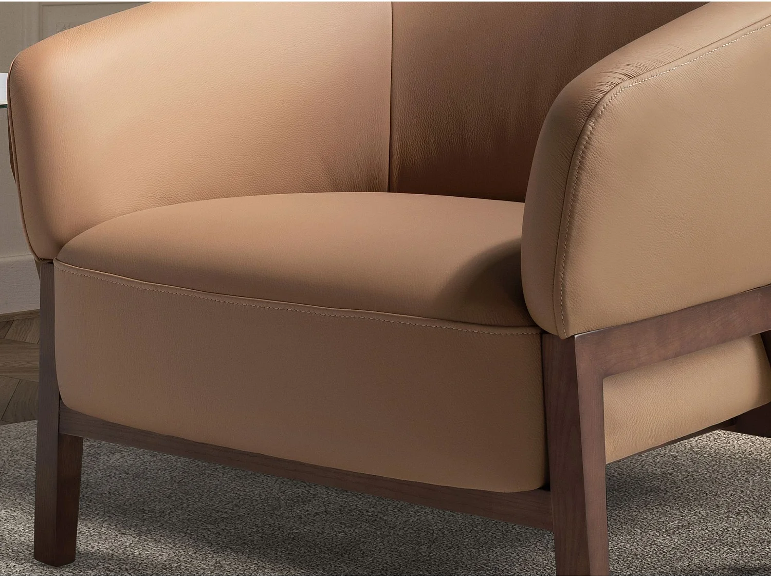 Fauteuil en cuir marron 5189 ANGEL CERDA