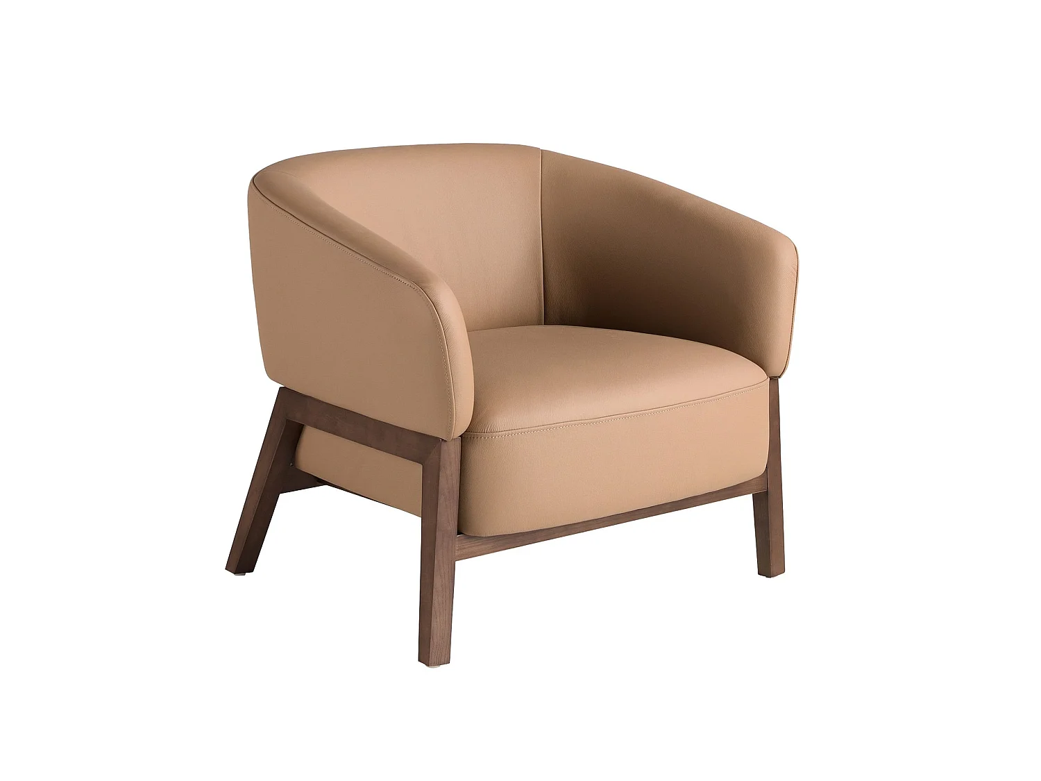 Fauteuil en cuir marron 5189 ANGEL CERDA