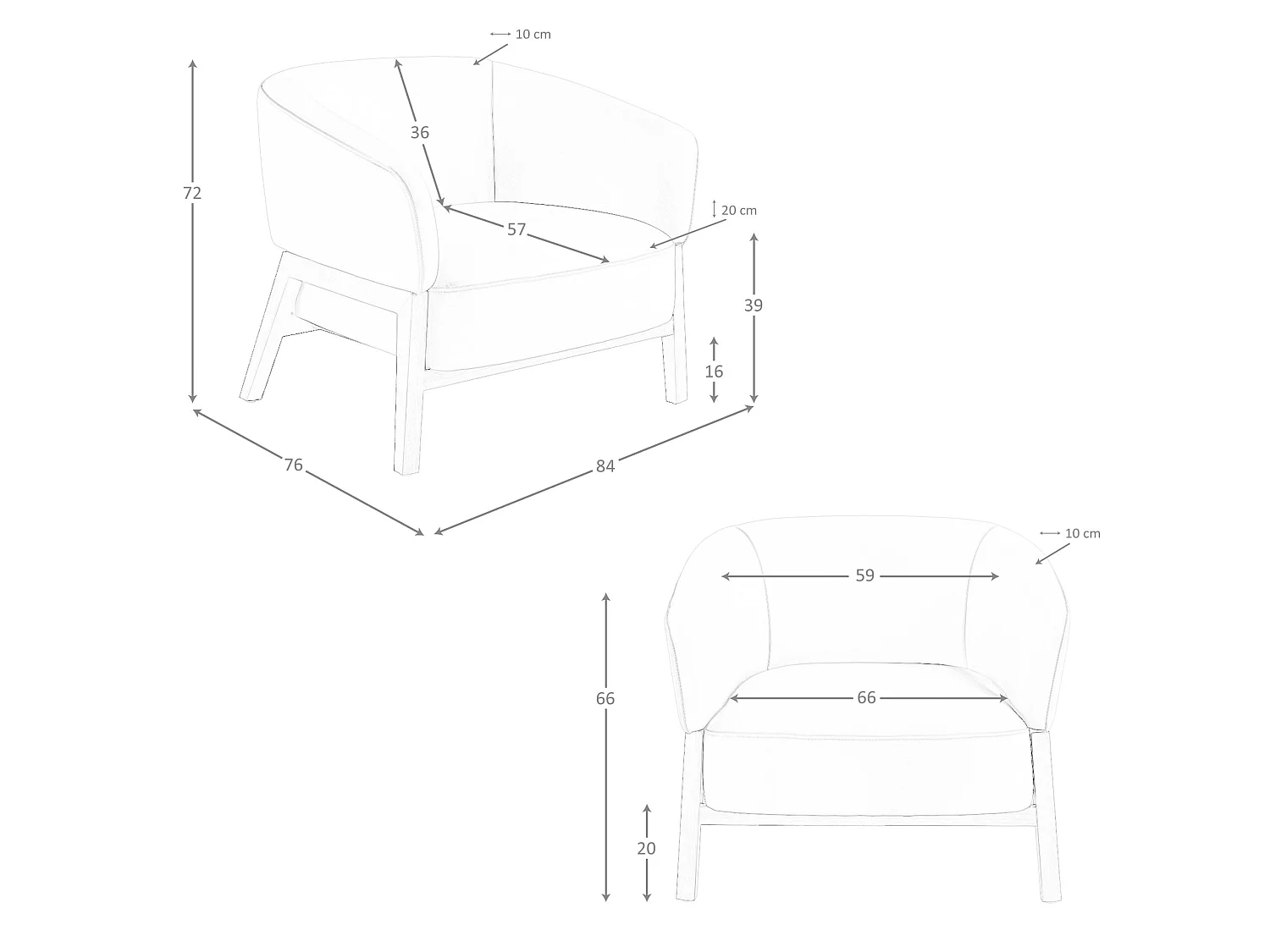 Fauteuil en cuir marron 5189 ANGEL CERDA