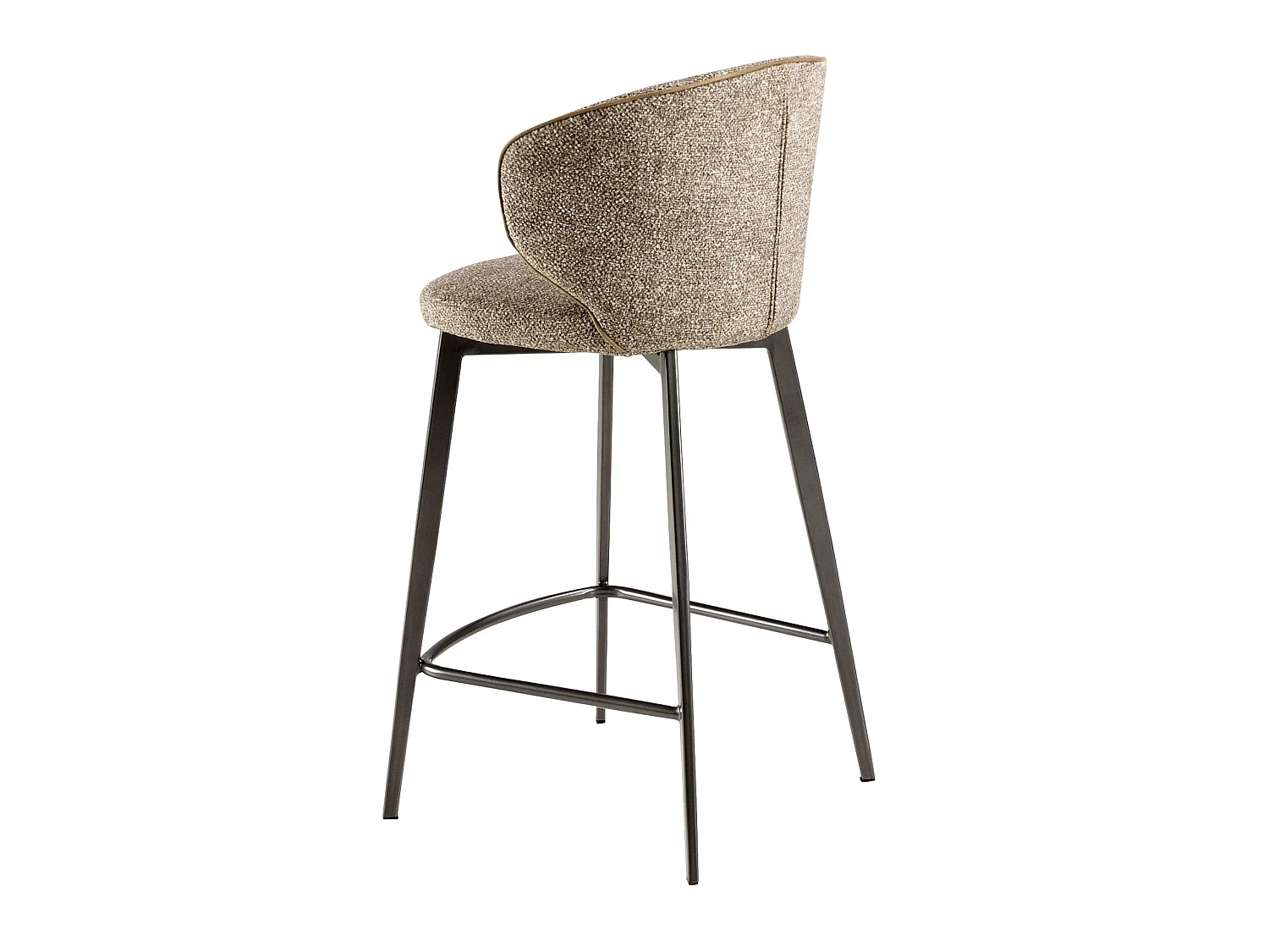 Tabouret en tissu marron chiné 4241 ANGEL CERDA
