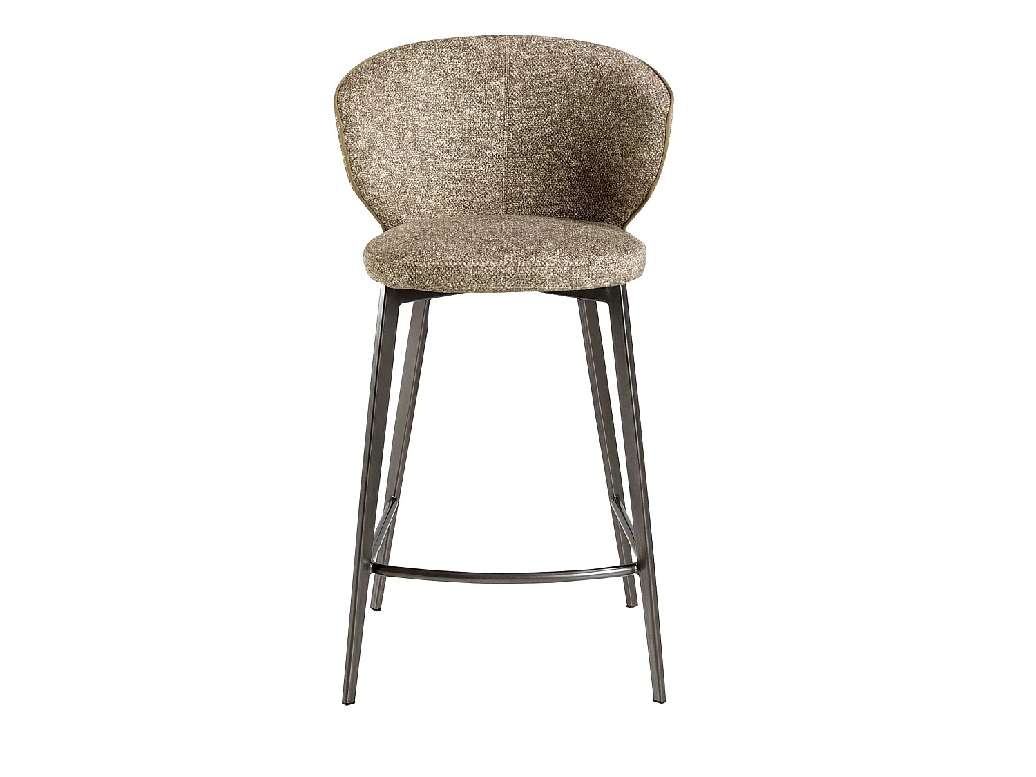 Tabouret en tissu marron chiné 4241 ANGEL CERDA