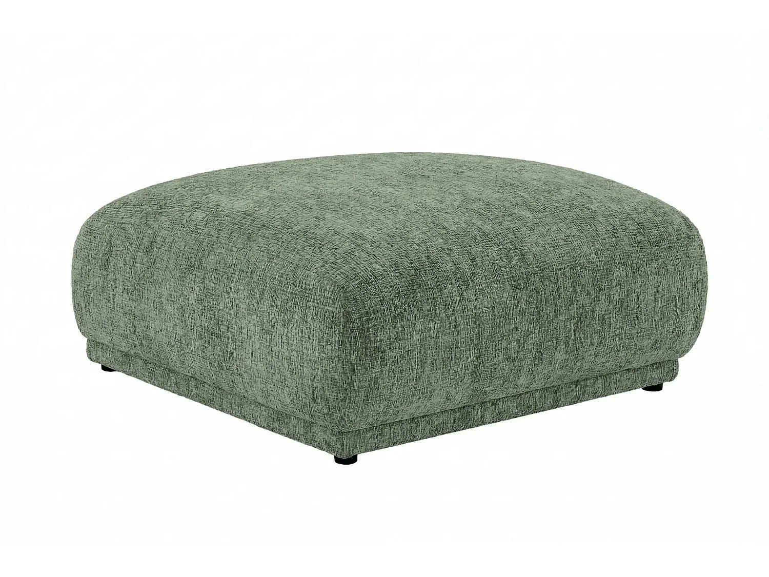 ROSALIE - Pouf en tissu chenille Terracotta 102x83x46