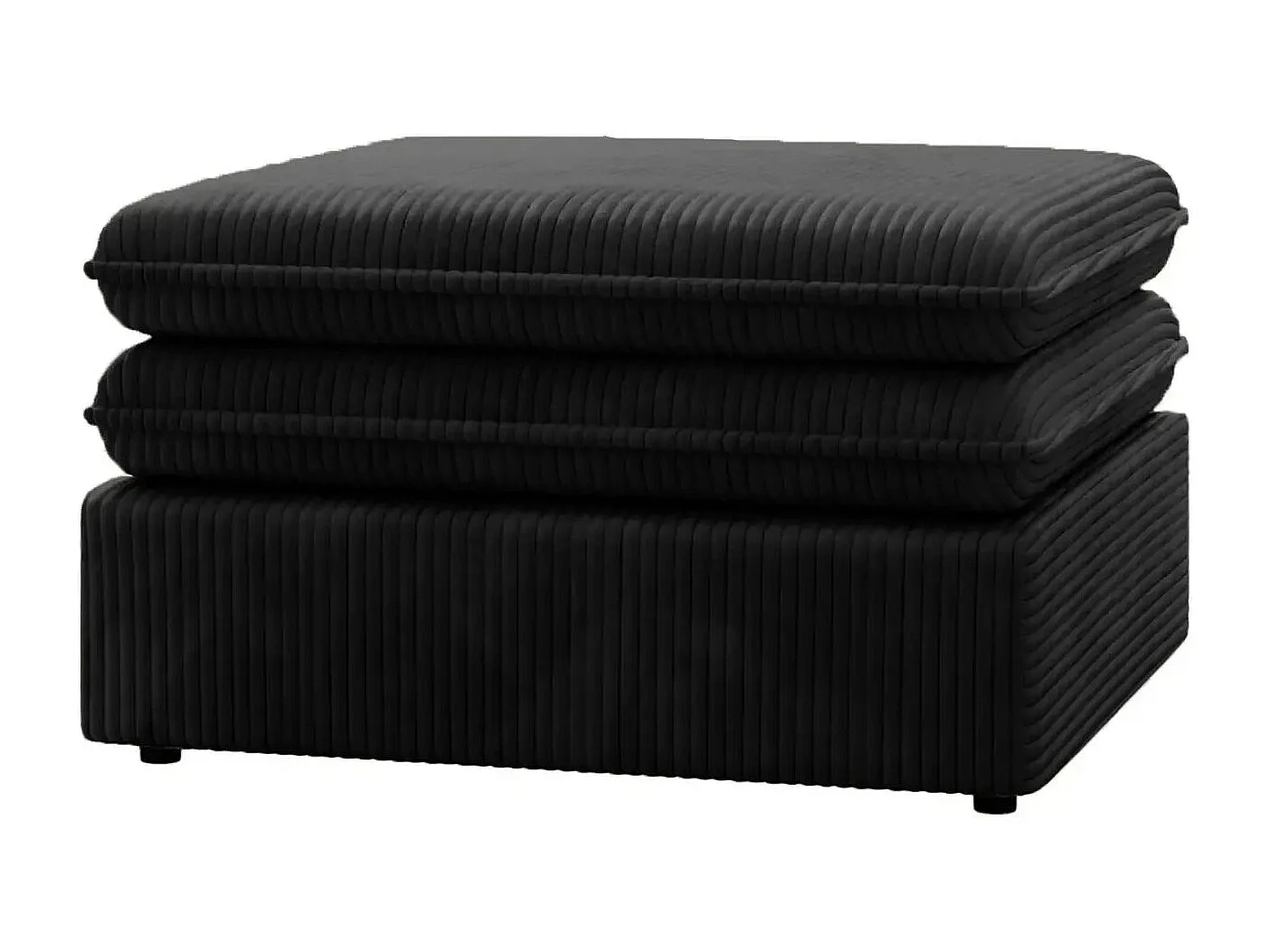 OSCAR POUF - Pouf velours cotelé - Noir