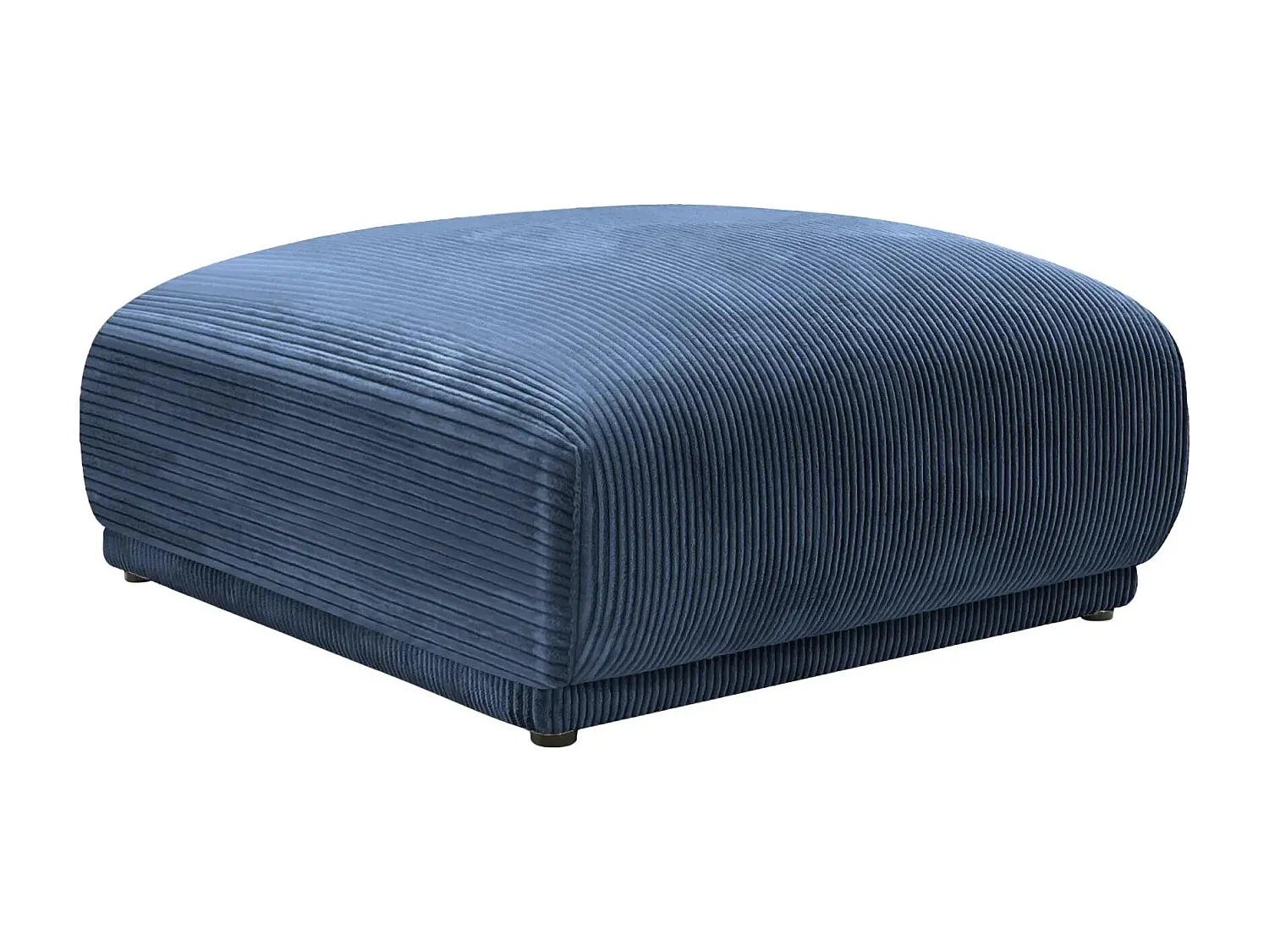 ROSALIE - Pouf velours cotelé - Bleu