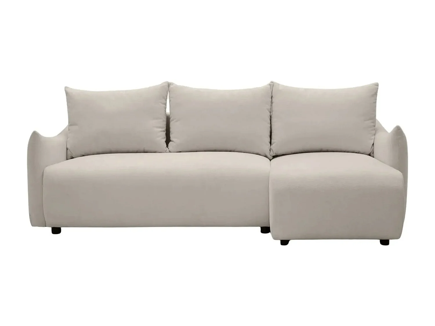 OCEANE - Canapé d'angle 3 places - Taupe