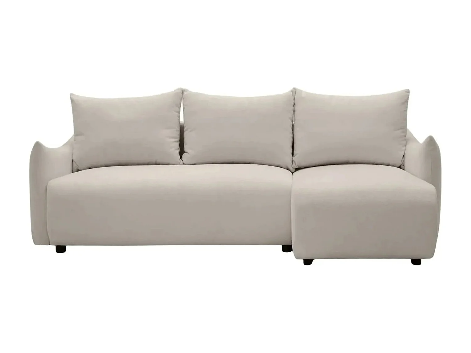 OCEANE - Canapé d'angle 3 places - Taupe