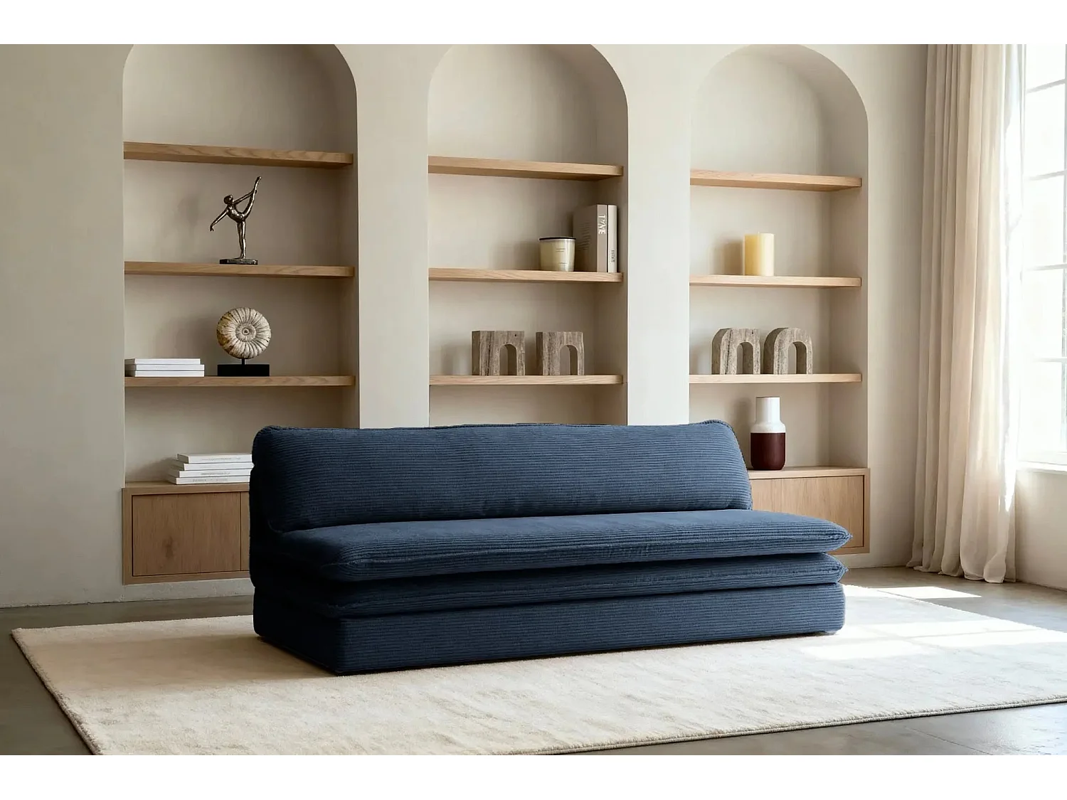 OSCAR MINI - Canapé droit - Bleu