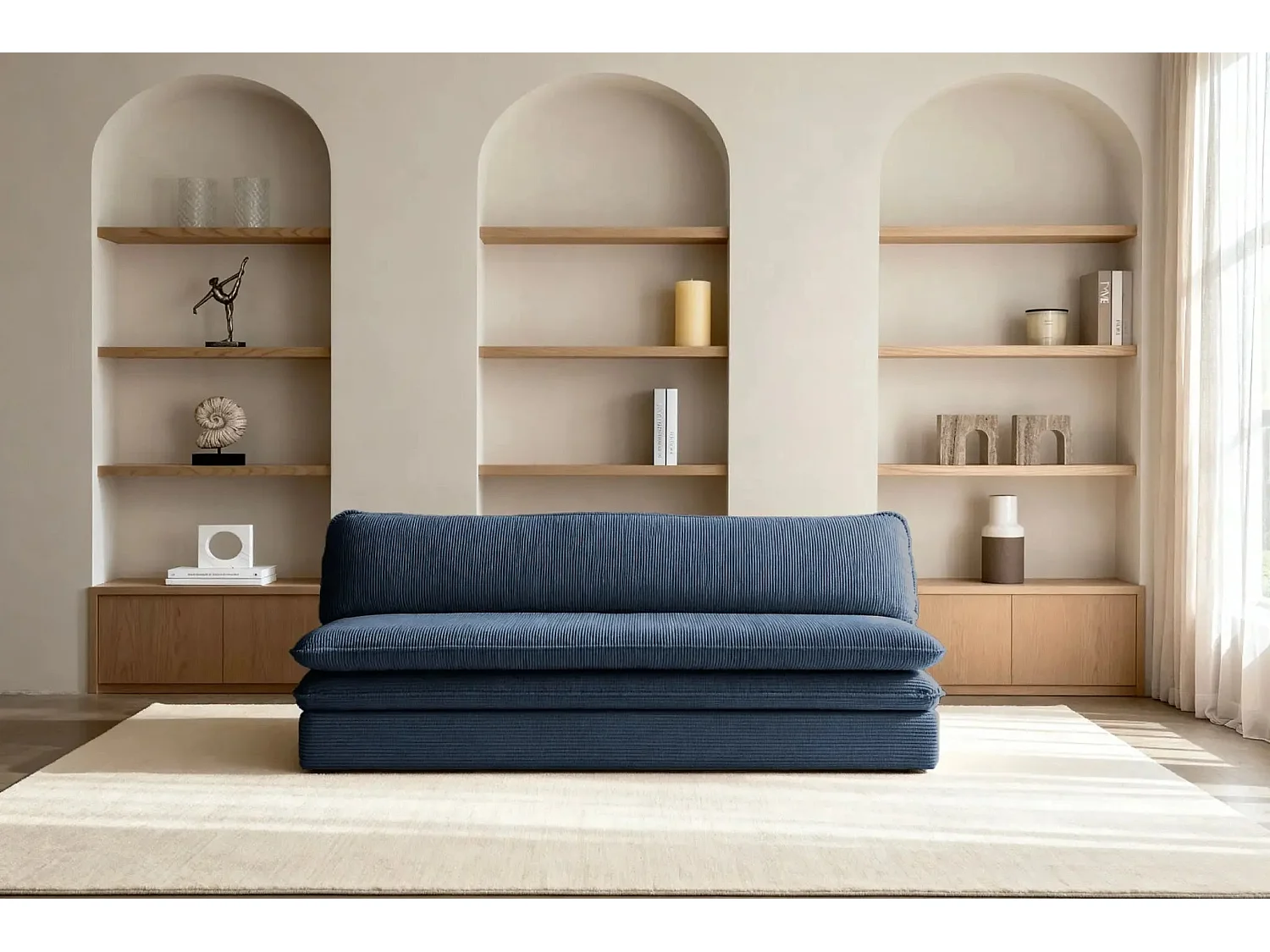 OSCAR MINI - Canapé droit - Bleu