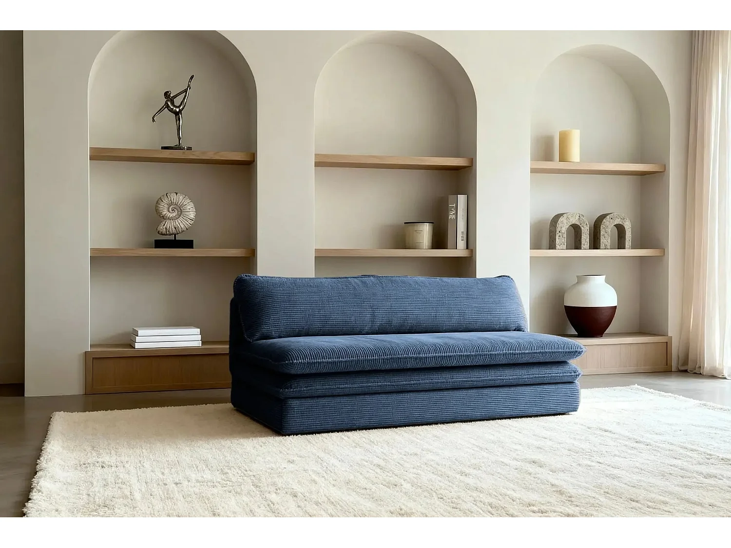 OSCAR MINI - Canapé droit - Bleu