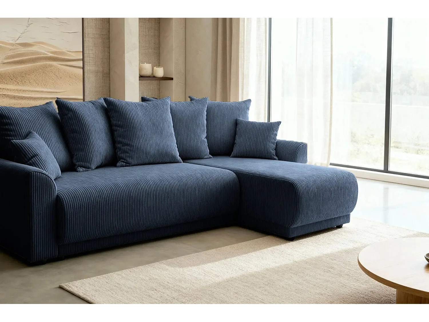 RIO - Canapé d'angle - Bleu