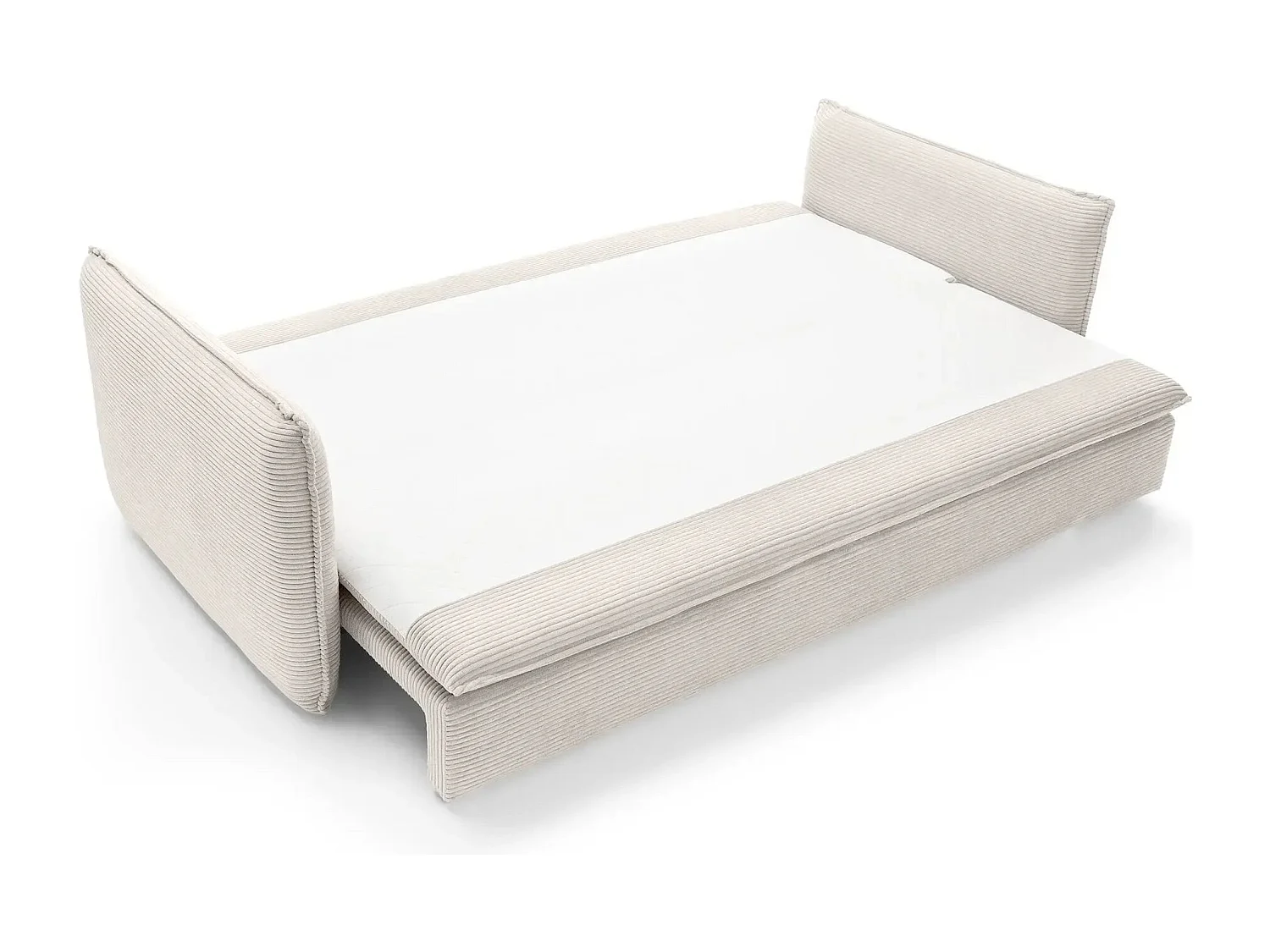 OSCAR - Canapé droit convertible 3 places - Beige