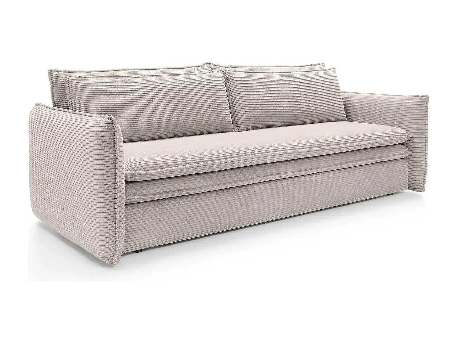 OSCAR - Canapé droit convertible 3 places 3 places - Beige