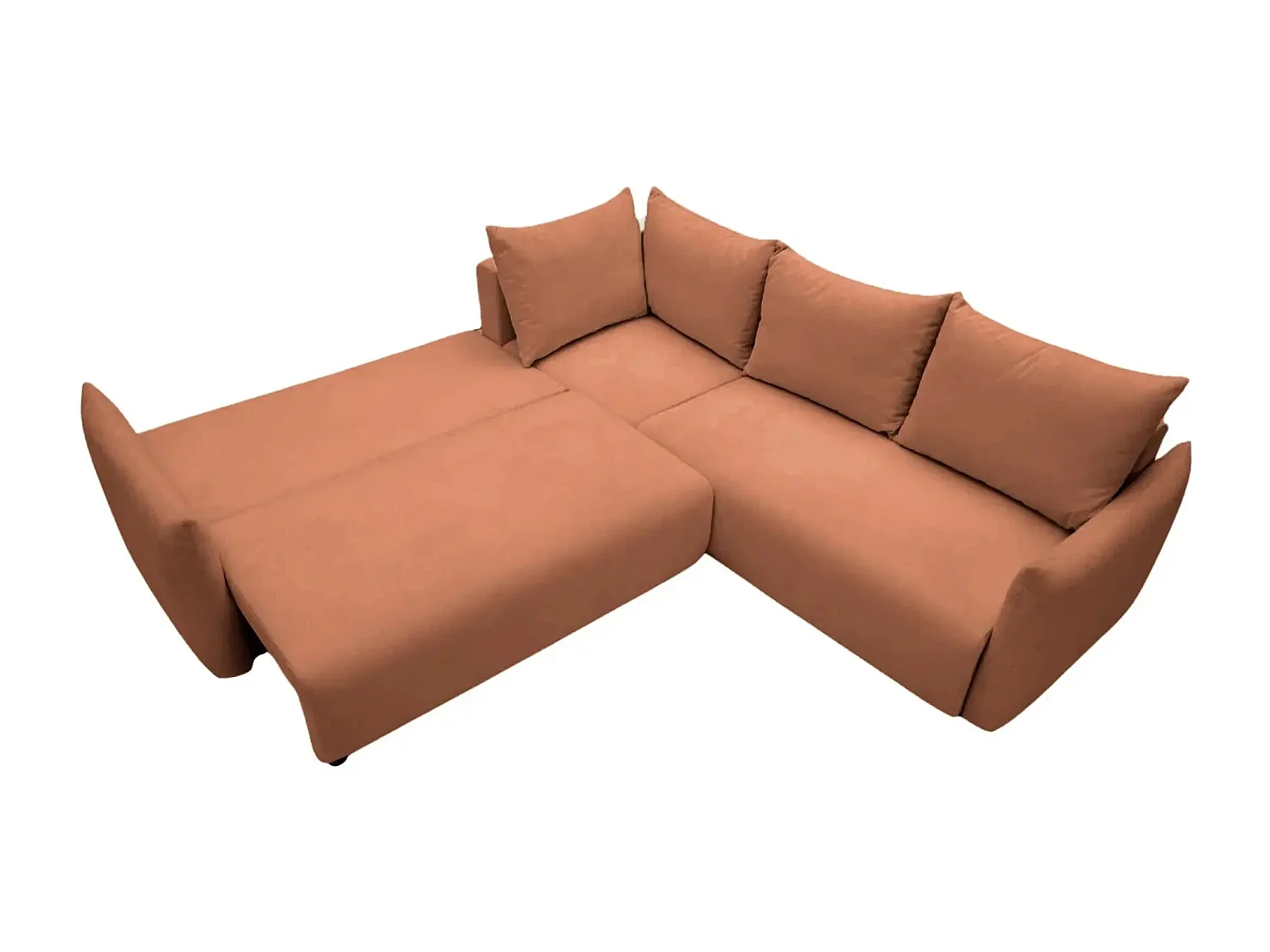 OCEANE - Canapé panoramique 5 places - Terracotta