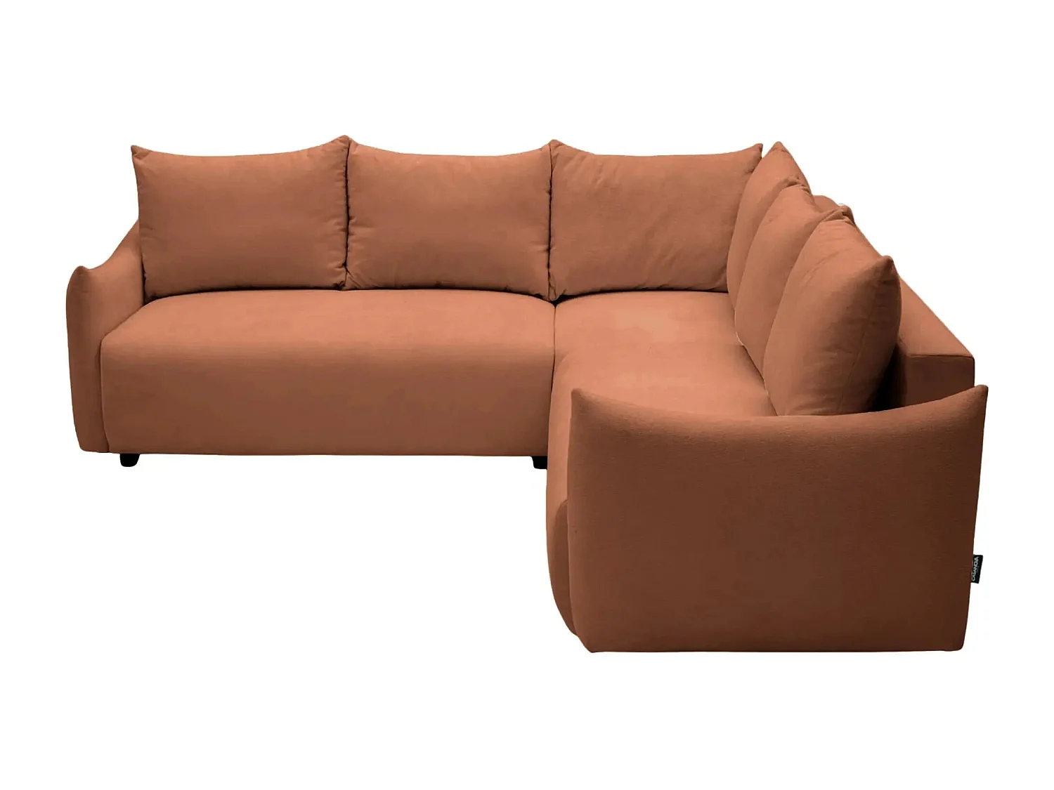 OCEANE - Canapé panoramique 5 places - Terracotta