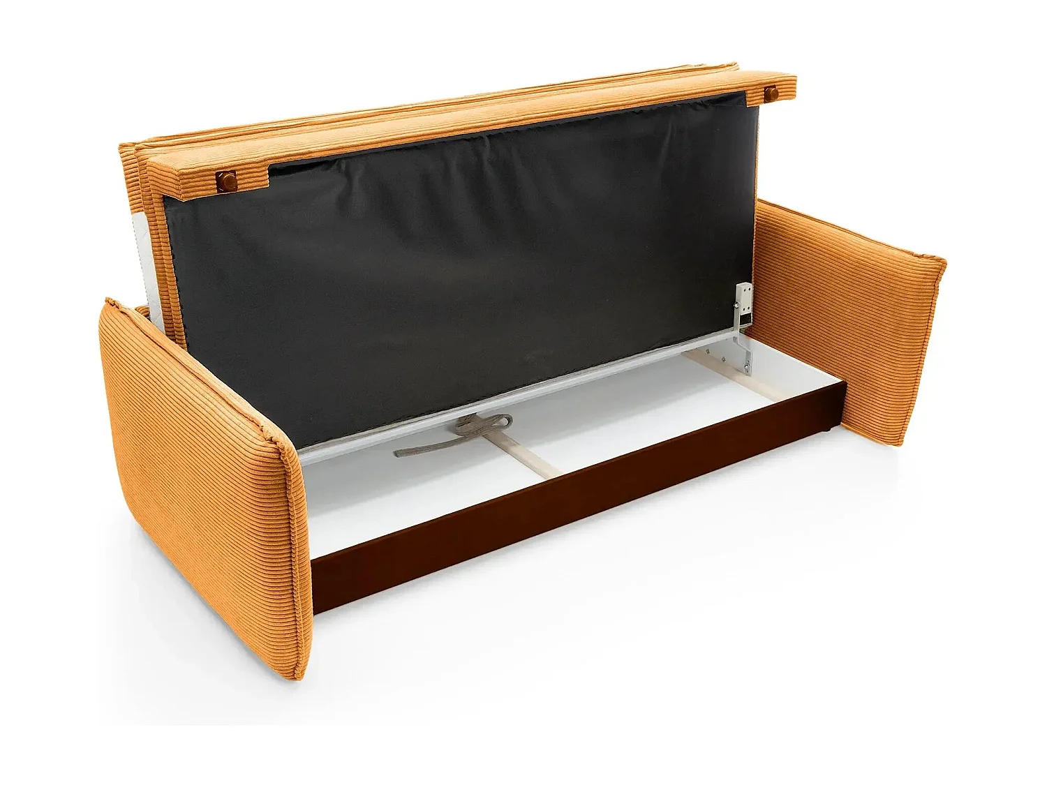 OSCAR - Canapé droit convertible 3 places 3 places - Moutarde