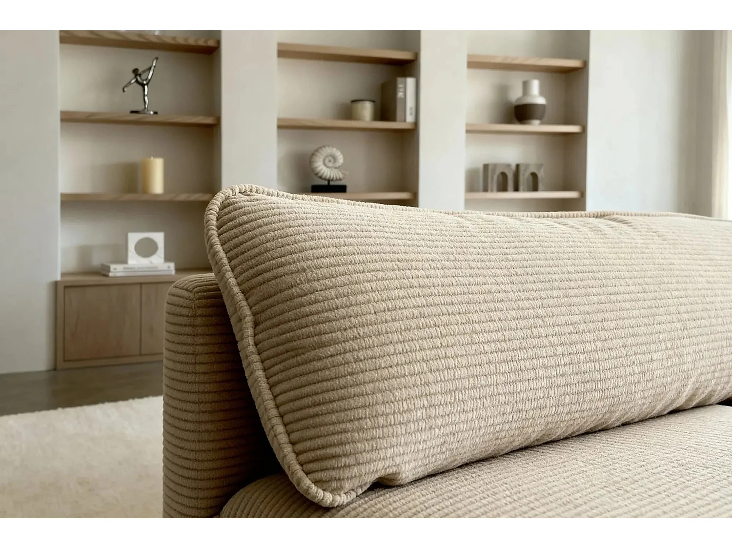 OSCAR MINI - Canapé droit - Beige