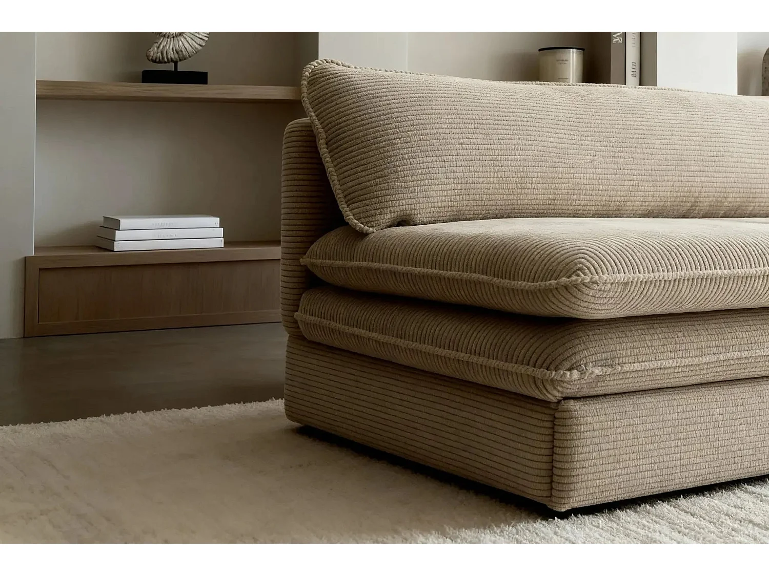 OSCAR MINI - Canapé droit - Beige