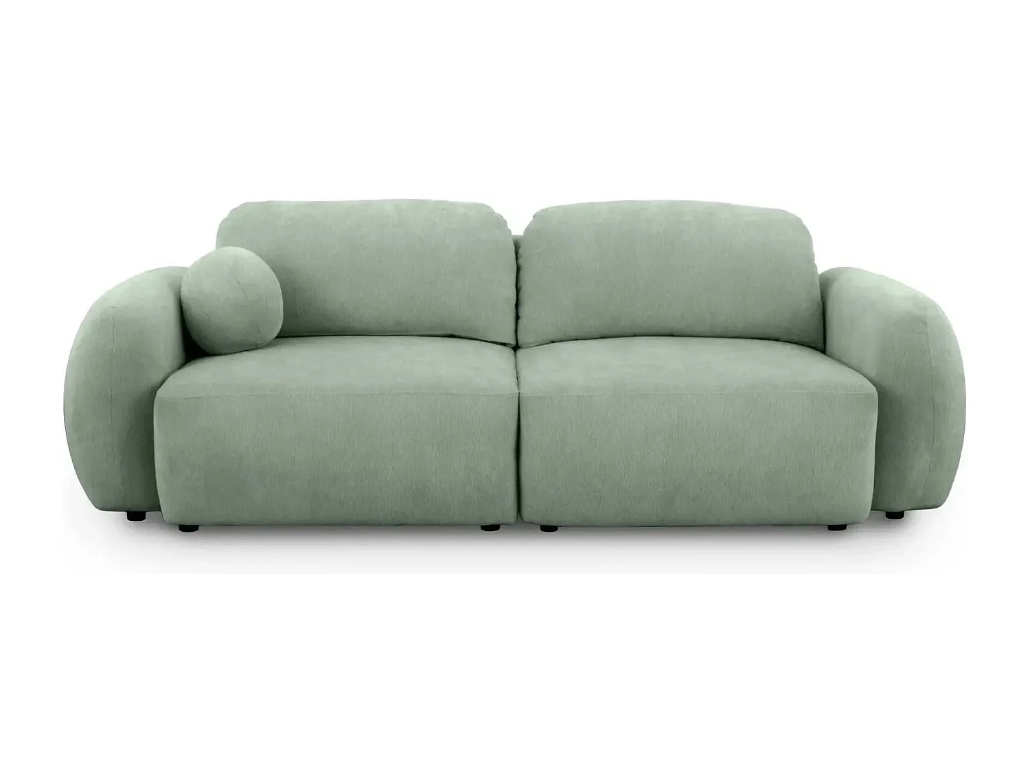 MARTIN - Canapé droit tissu chiné 2 places - Vert