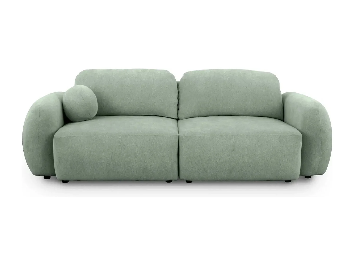 MARTIN - Canapé droit tissu chiné 2 places - Vert