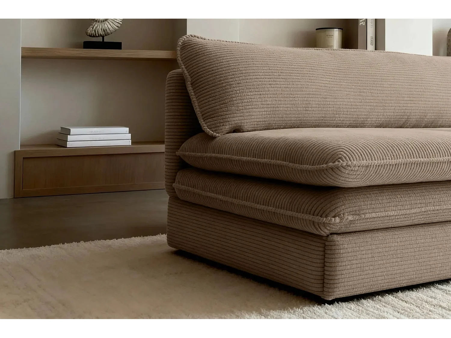 OSCAR MINI - Canapé droit - Café