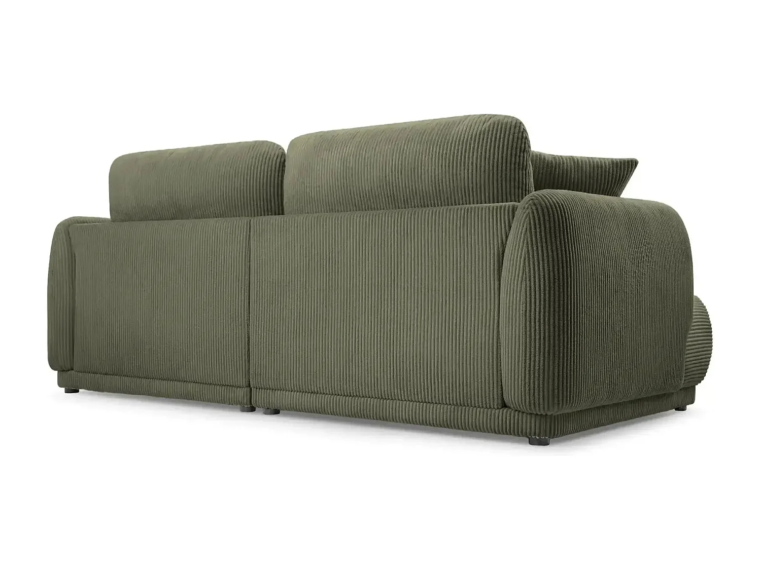 ROSALIE - Canapé droit 2 places velours cotelé - Vert