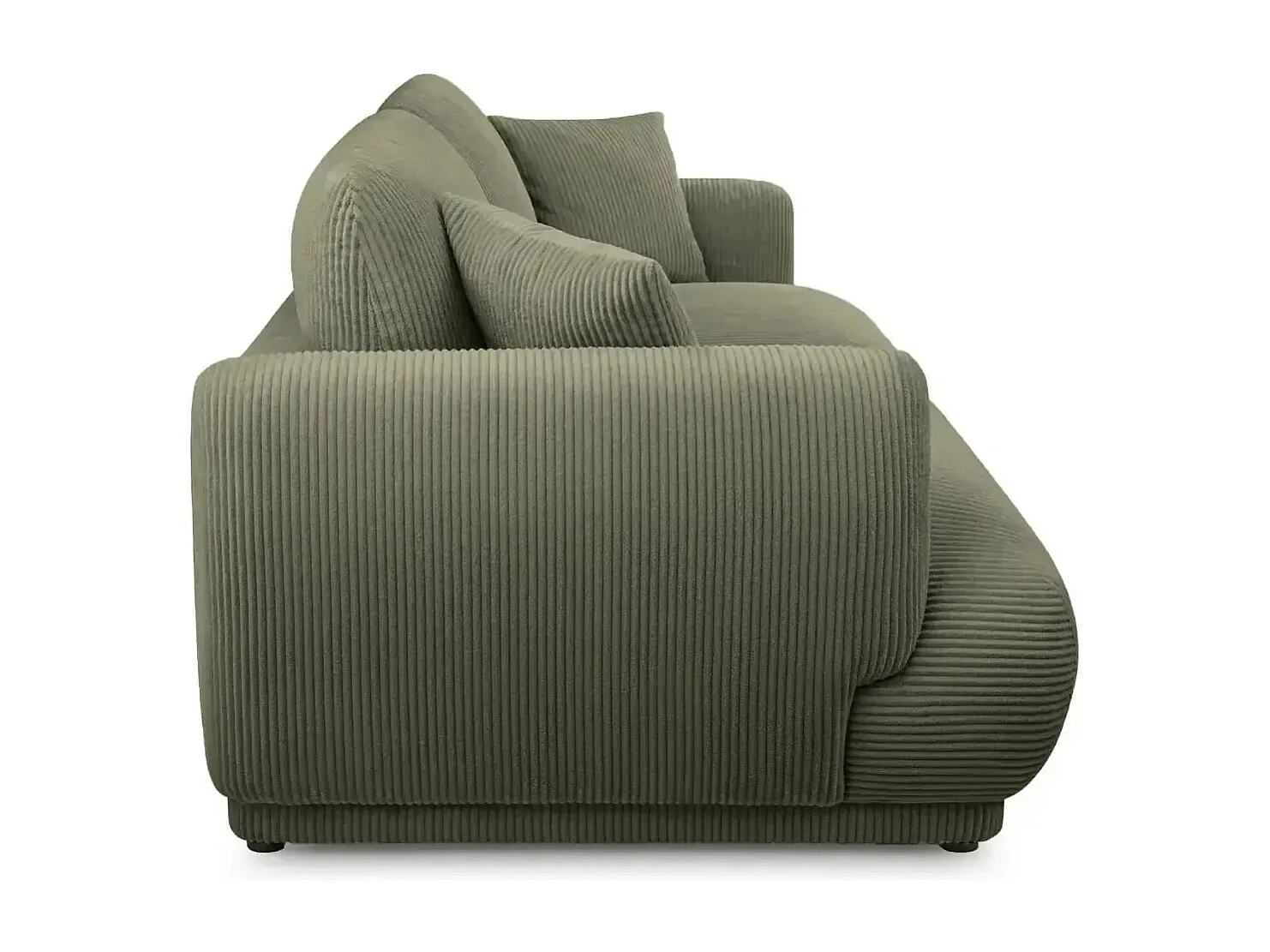 ROSALIE - Canapé droit 2 places velours cotelé 2 places - Vert