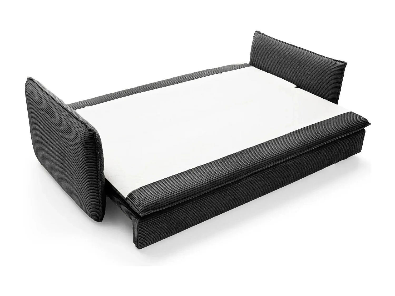 OSCAR - Canapé droit convertible 3 places 3 places - Noir