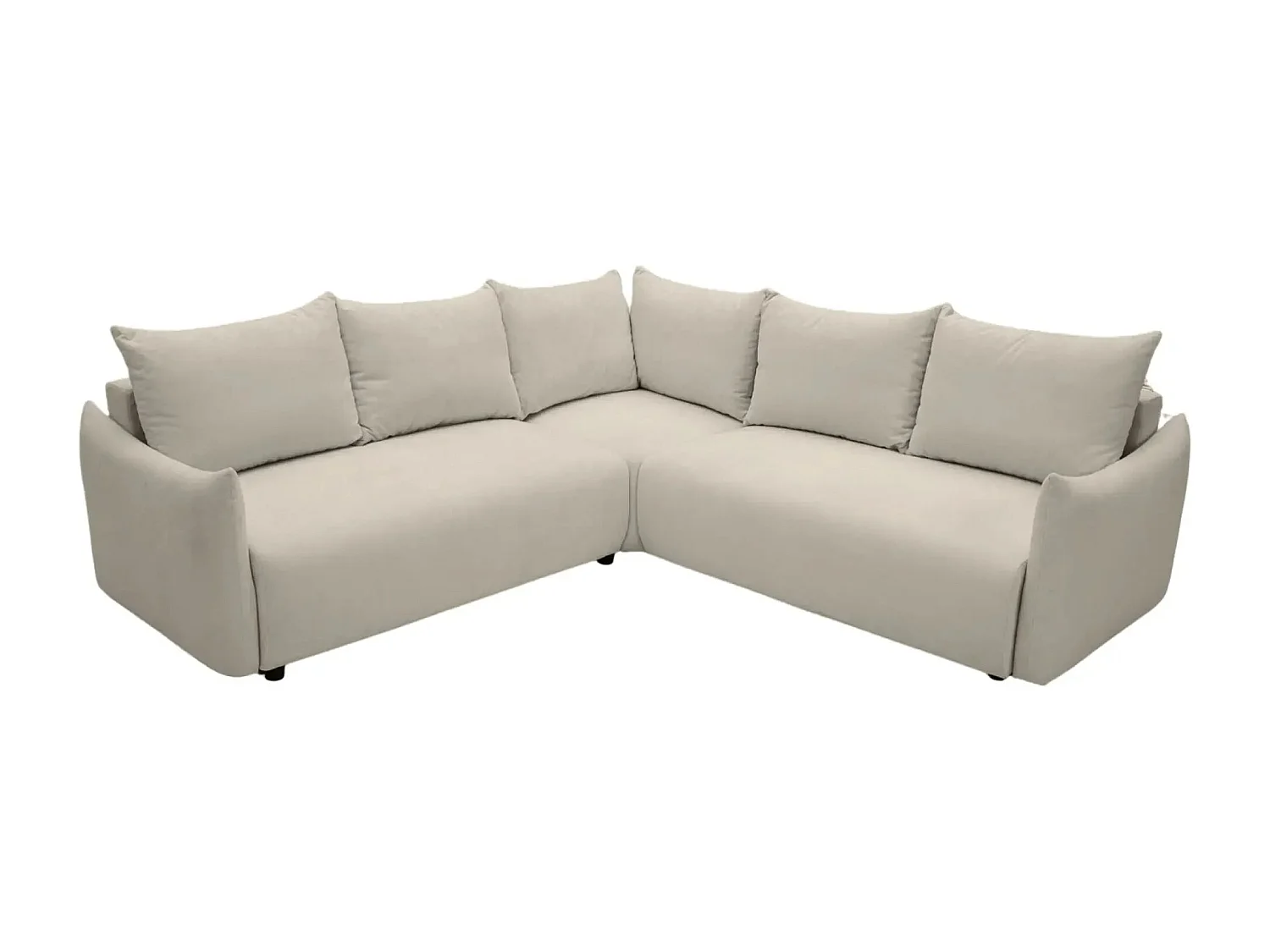 OCEANE - Canapé panoramique 5 places - Taupe