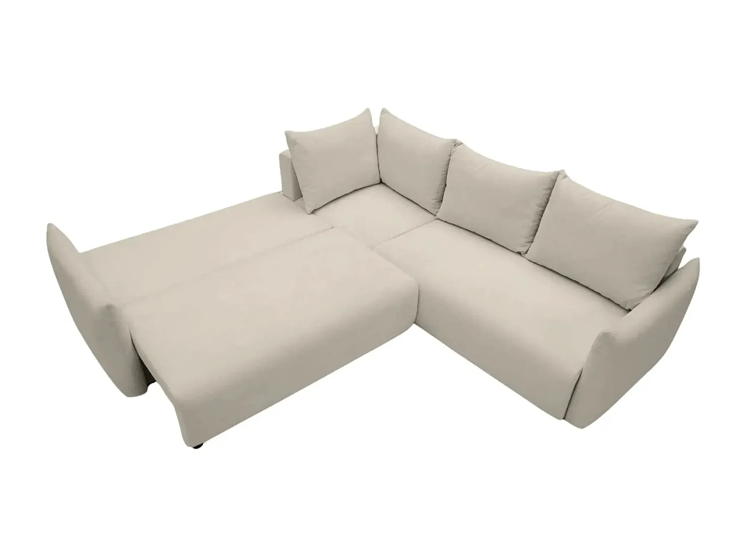 OCEANE - Canapé panoramique 5 places - Taupe