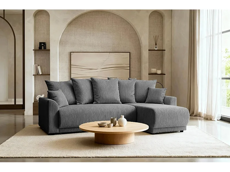 RIO - Canapé d'angle - Gris Foncé