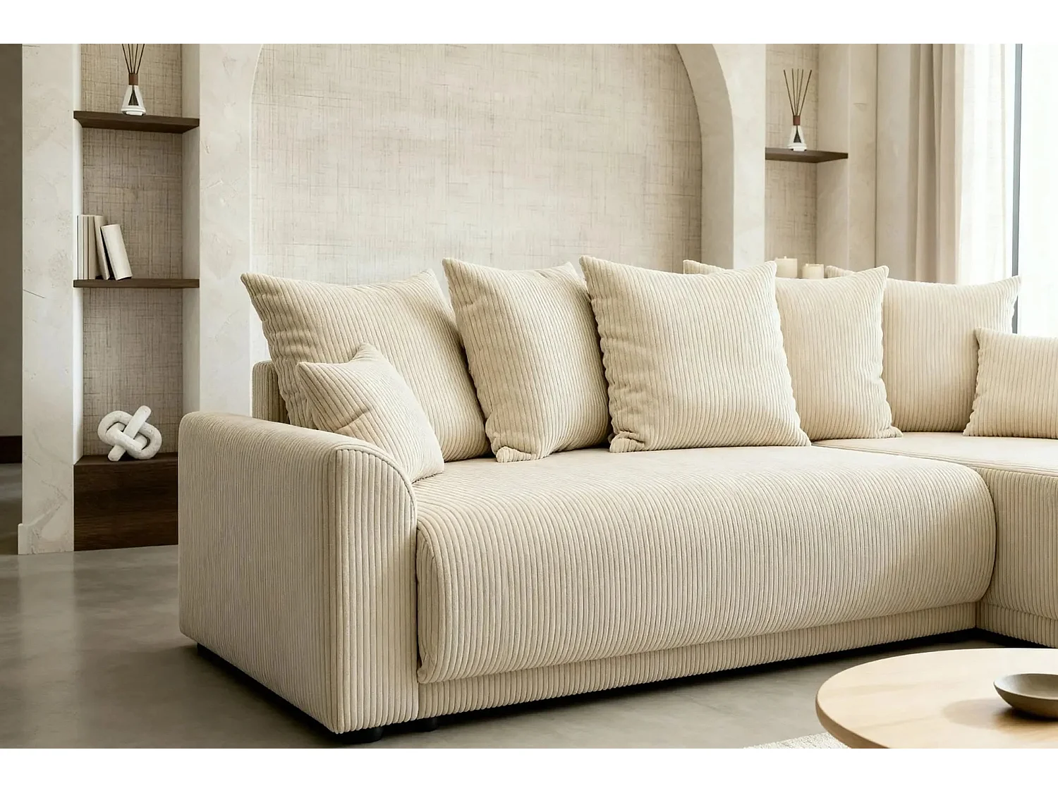 RIO - Canapé d'angle - Beige