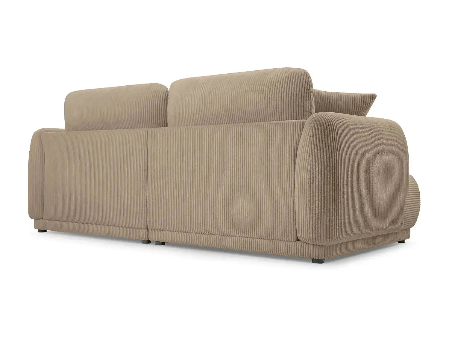 ROSALIE - Canapé droit 2 places velours cotelé - Café