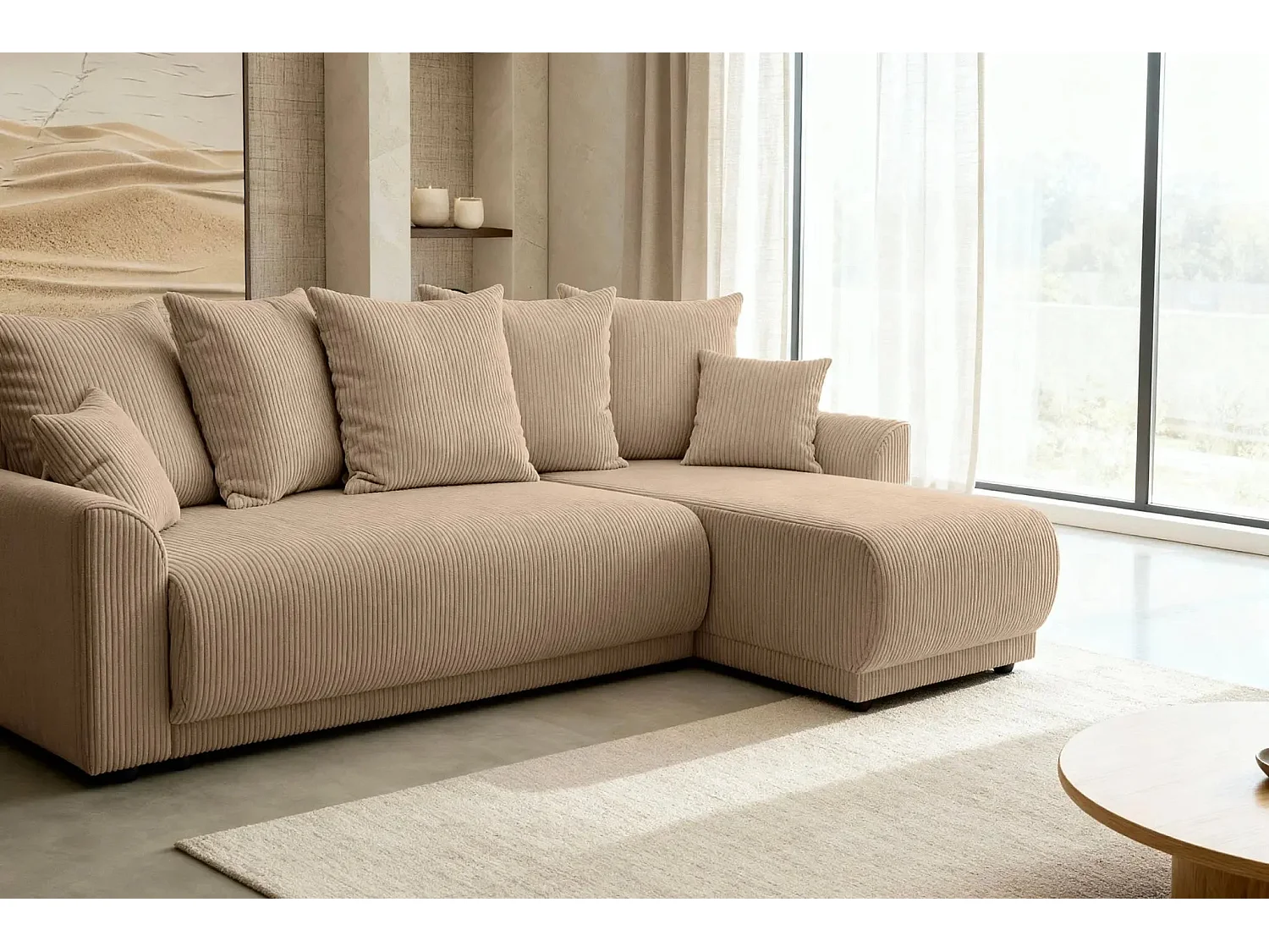 RIO - Canapé d'angle 3 places - Café