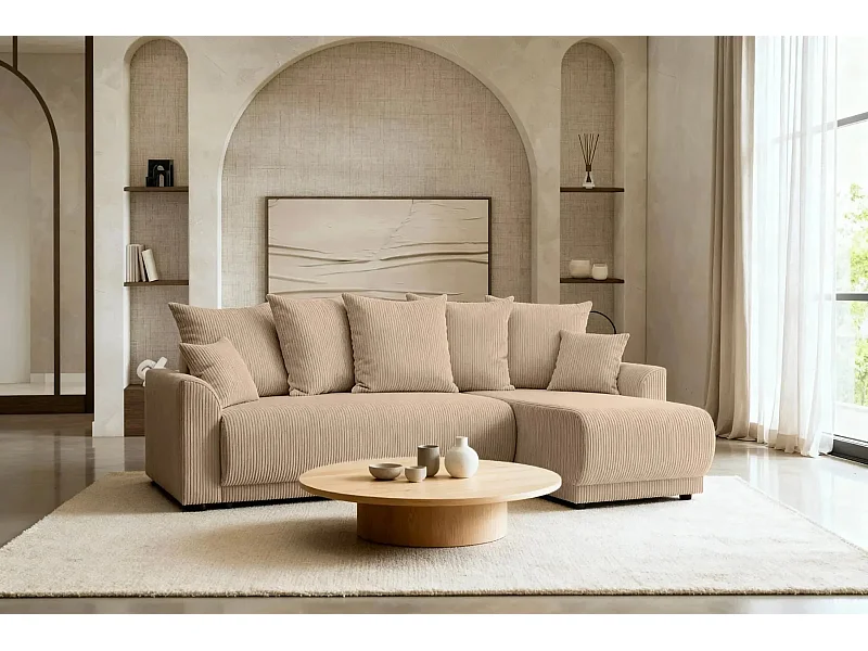 RIO - Canapé d'angle 3 places - Café