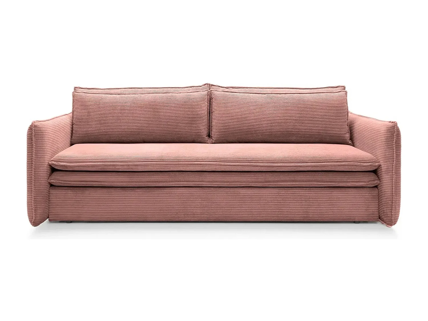 OSCAR - Canapé droit convertible 3 places 3 places - Rose