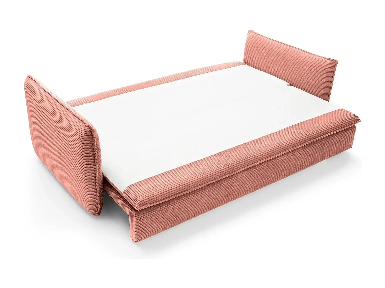 OSCAR - Canapé droit convertible 3 places 3 places - Rose