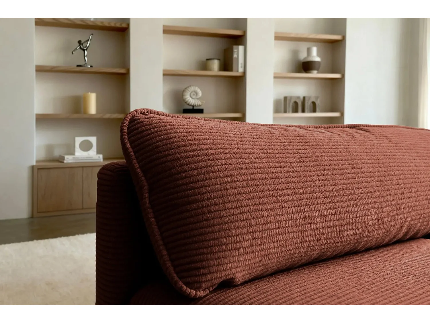 OSCAR MINI - Canapé droit - Terracotta