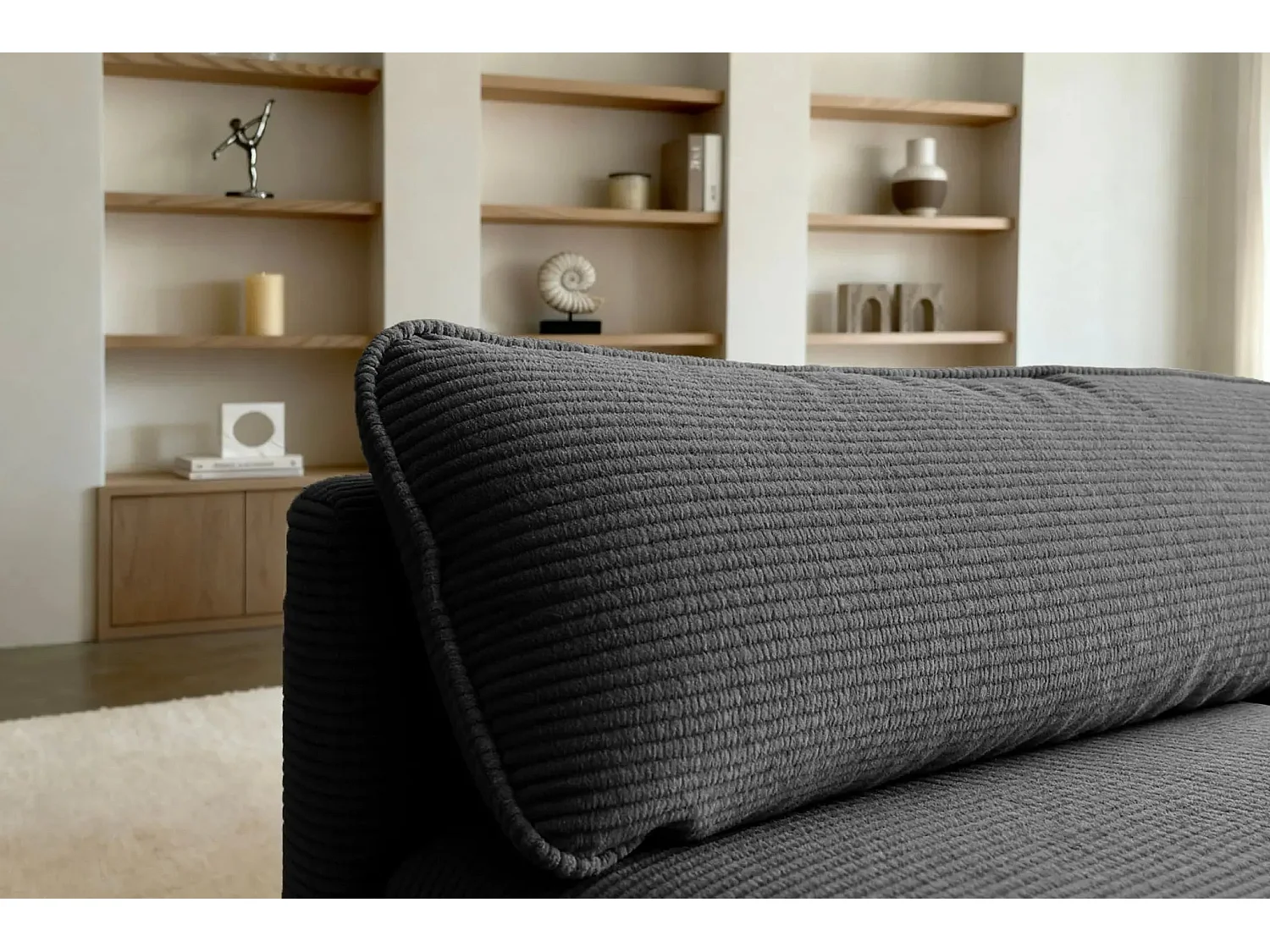 OSCAR MINI - Canapé droit - Gris Foncé