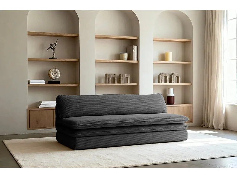 OSCAR MINI - Canapé droit - Gris Foncé