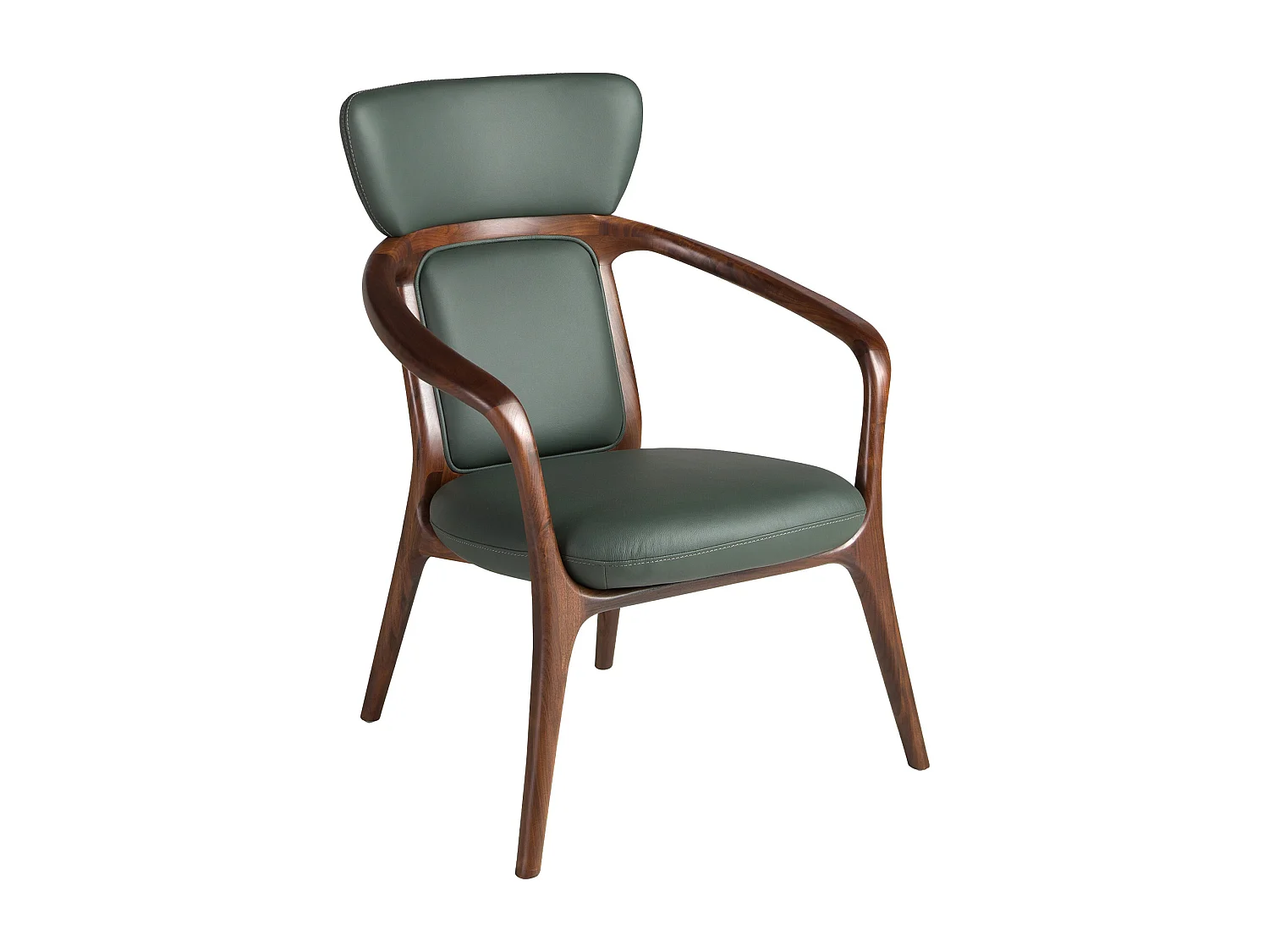 Poltrona in similpelle verde scuro 5180 ANGEL CERDA