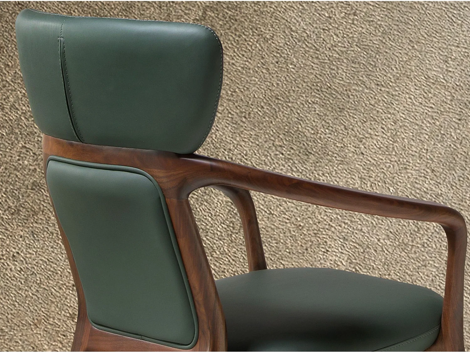 Dark green leatherette  armchair 5180 ANGEL CERDA