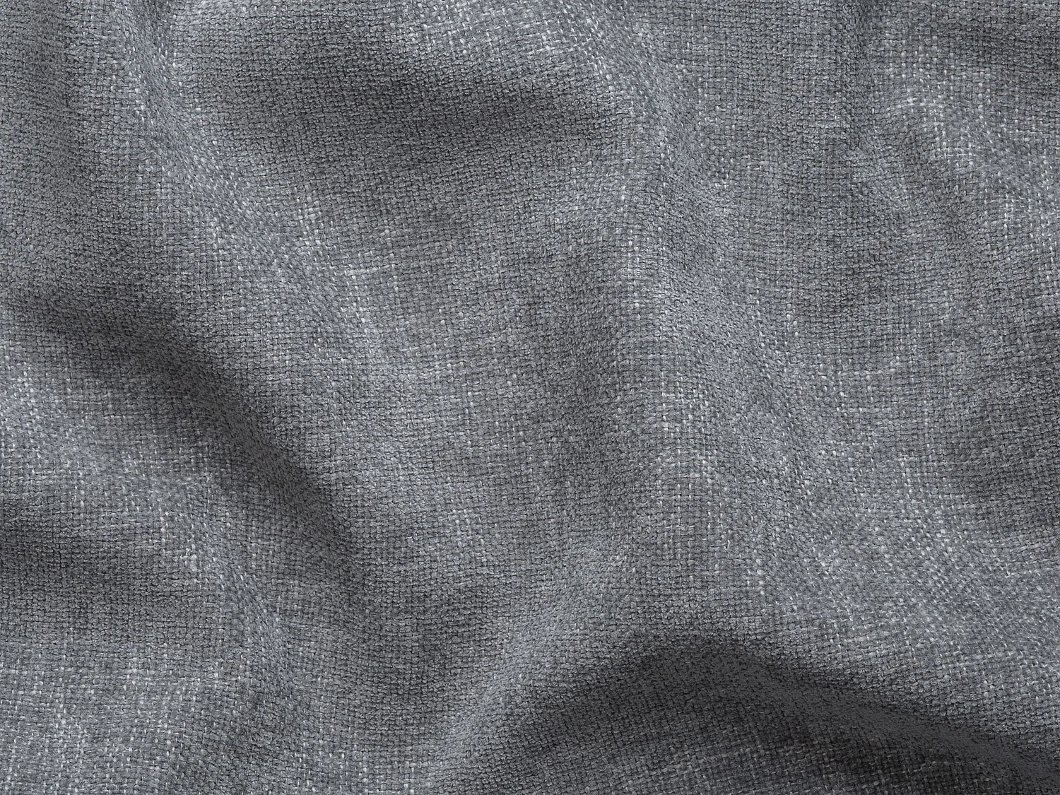 Canapé 3 places convertible express en tissu texturé gris - Couchage à lattes larges 140 cm - Matelas 18 cm - RIZORA